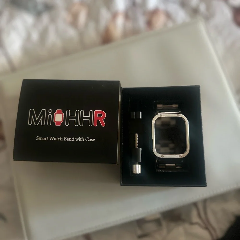 NWT Smart iWatch Band Stainless Steal with Case MioHHR SIZE 44mm - Picture 2 of 7